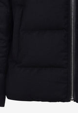 Mink-Collar Zip-Up Jacket