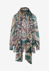 Printed Ruched Blouse