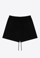 Fear Of God Essentials Logo Print Drawstring Shorts Black 160BT242000F/P_FEARE-BLK