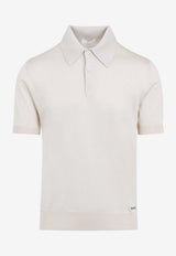 Short-Sleeved Silk Polo T-shirt