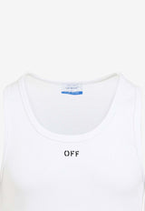 Logo Ribbed Tank Top