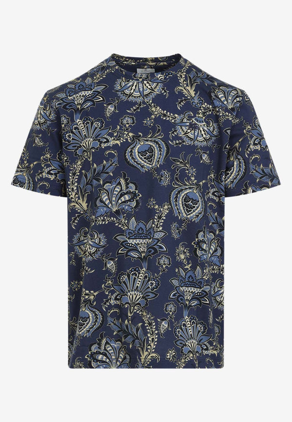 Paisley Print Short-Sleeved T-shirt