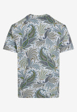 Paisley Print Short-Sleeved T-shirt