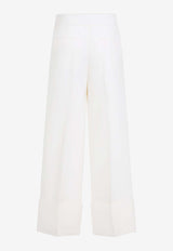 Wide-Leg Wool Pants