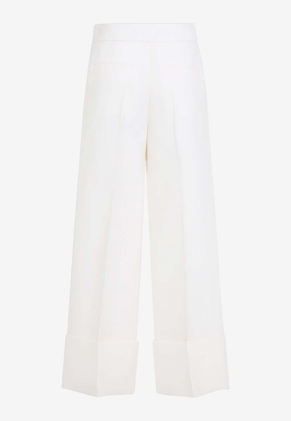 Wide-Leg Wool Pants