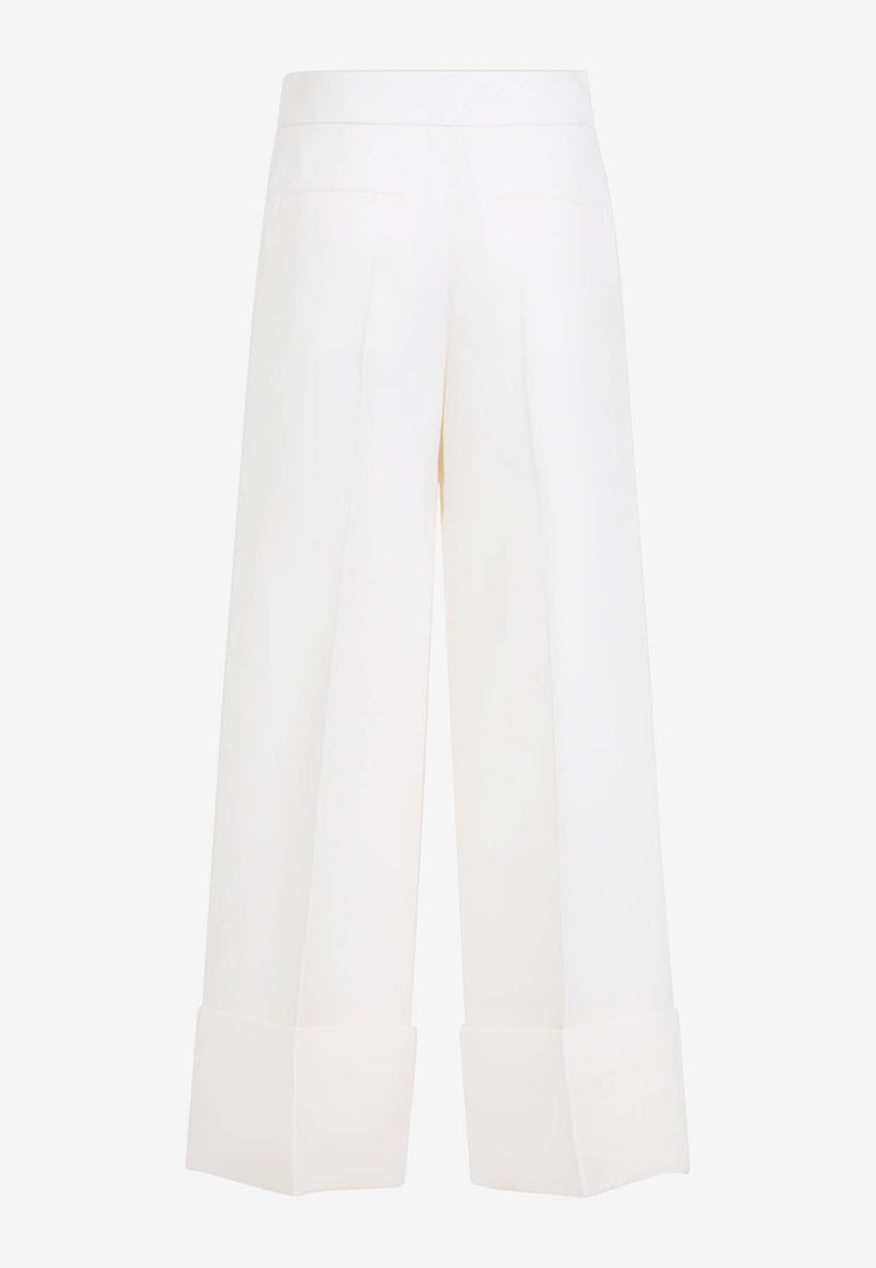 Wide-Leg Wool Pants