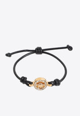 Medusa 95 Crystal Embellished Leather Bracelet