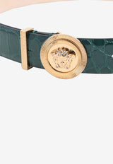 Medusa-Motif Leather Belt