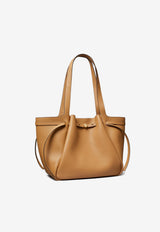Tory Burch Large Romy Leather Tote Bag Beige 163388227_82395