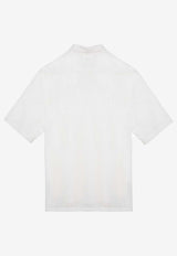 C.P. Company Logo Embroidered Short-Sleeved Shirt White 16CMSH208A005328G/O_CPCOM-103