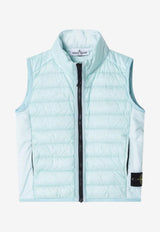 Stone Island Kids Boys Zip-Up Vest Light Blue 16G100002S0024/S_STONE-V0041