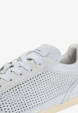 Perforated Suede Low-Top Sneakers