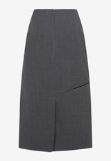 Slash Midi Pencil Skirt