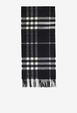 Signature Check Fringed Cashmere Scarf