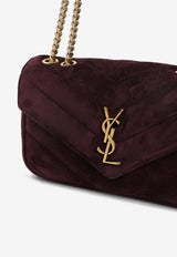 Lou Lou Quilted Suede Shoulder Bag