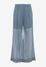 Organza Wide-Leg Pants