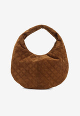 Icare Quilted Suede Hobo Bag