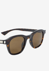 Engraved Logo Square Sunglasses