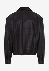 Leather Zip-Up Jacket