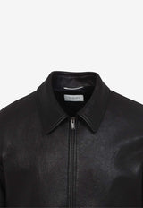 Leather Zip-Up Jacket