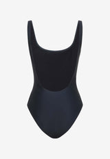 Logo Bear Print One-Piece Swimsuit