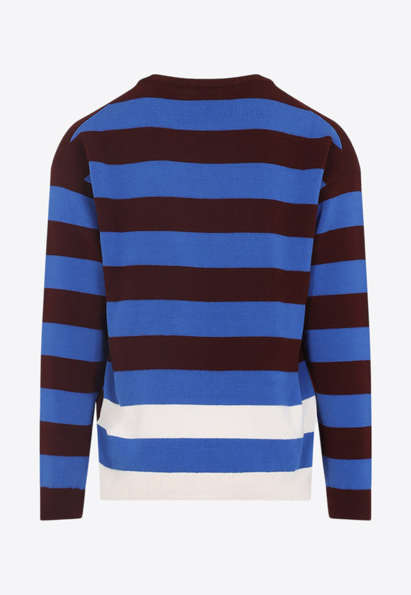 Striped Long-Sleeved Sweater