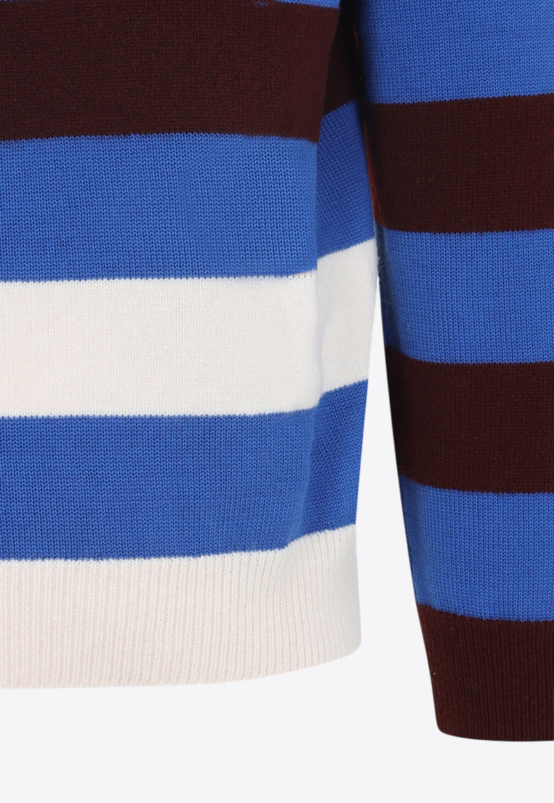 Striped Long-Sleeved Sweater