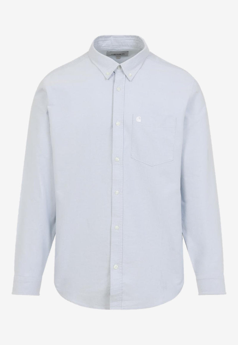Long-Sleeved Logo-Embroidered Shirt