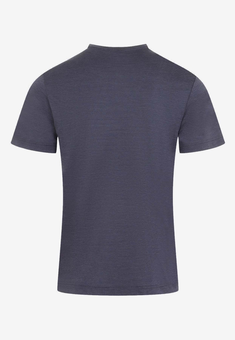 Berluti Thabor Crewneck T-shirt Blue R27JRS132.002-P84 GRANITE BLUE