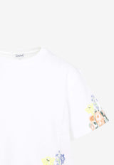 Floral Embroidered Draped T-shirt