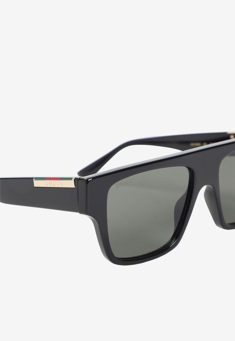 Rectangular Acetate Sunglasses