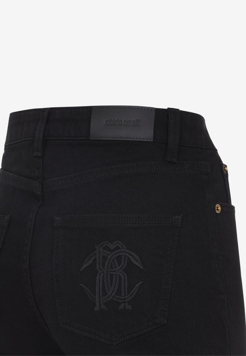 Mirror Snake Monogram Bootcut Jeans