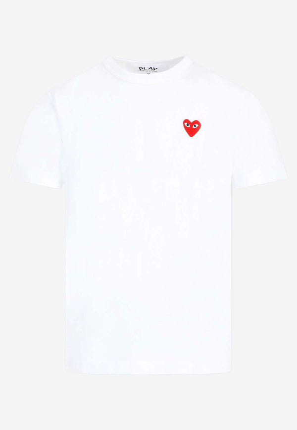 Embroidered Heart Crewneck T-shirt