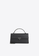 Mini Rockstud Leather Top Handle Bag