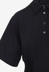 Short-Sleeved Midi Shirt Dress