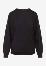 Logo-Embroidered Wool Sweater