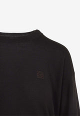 Logo-Embroidered Wool Sweater