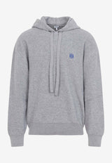 Logo-Embroidered Hooded Sweatshirt in Wool