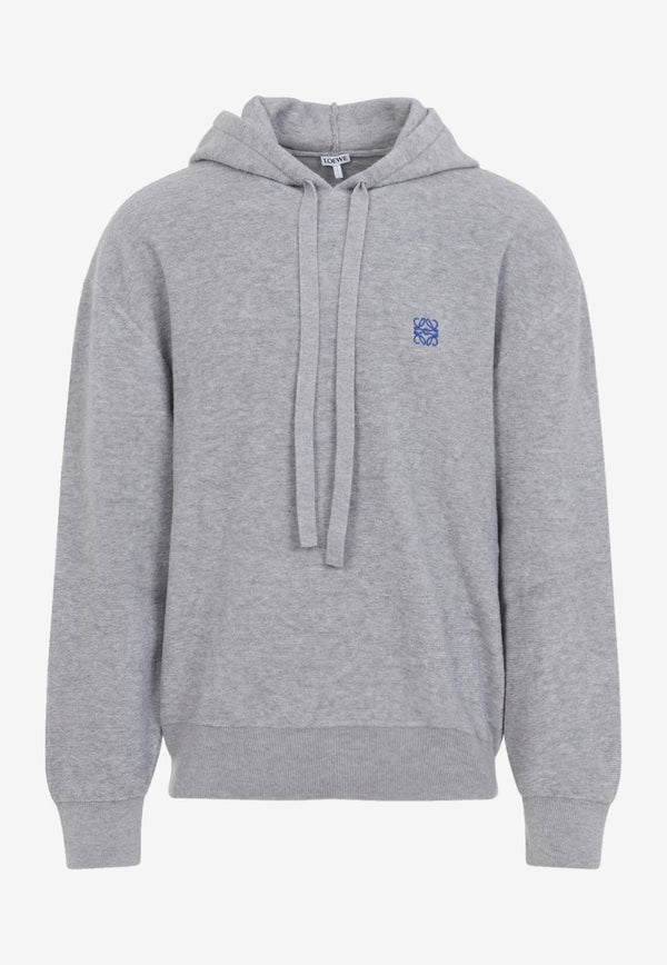 Logo-Embroidered Hooded Sweatshirt in Wool