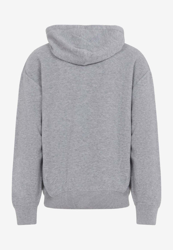Logo-Embroidered Hooded Sweatshirt in Wool
