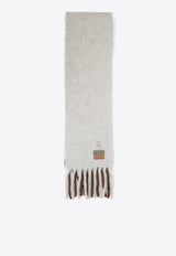 Fringed Alpaca and Wool Scarf