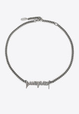 Typo Metal Brass Necklace