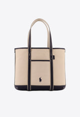 Polo Ralph Lauren Logo Canvas Tote Bag Beige 428P03085002_ECRUNAVY_48136904