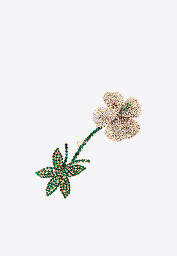 Rosantica Botanica Flower Crystal-Embellished Brooch Multicolor 17790/SP/FIO-L_MULTI COLO