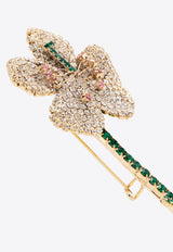 Rosantica Botanica Flower Crystal-Embellished Brooch Multicolor 17790/SP/FIO-L_MULTI COLO