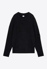 C.P. Company Rib Knit Washed-Out Sweater Black 17CMKN044A006608A/P_CPCOM-995