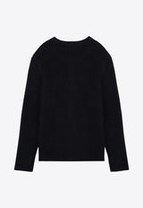 C.P. Company Rib Knit Washed-Out Sweater Black 17CMKN044A006608A/P_CPCOM-995