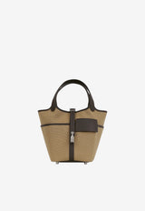 Picotin 18 Cargo in Mousse Canvas and Bai Brun Swift with Palladium Hardware