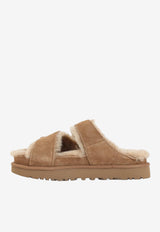 Greenport Cross Strap Suede Sandals