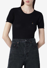 Vivienne Westwood Bea Orb Logo T-shirt Black 1803002QY003F/S_VIVWE-N401